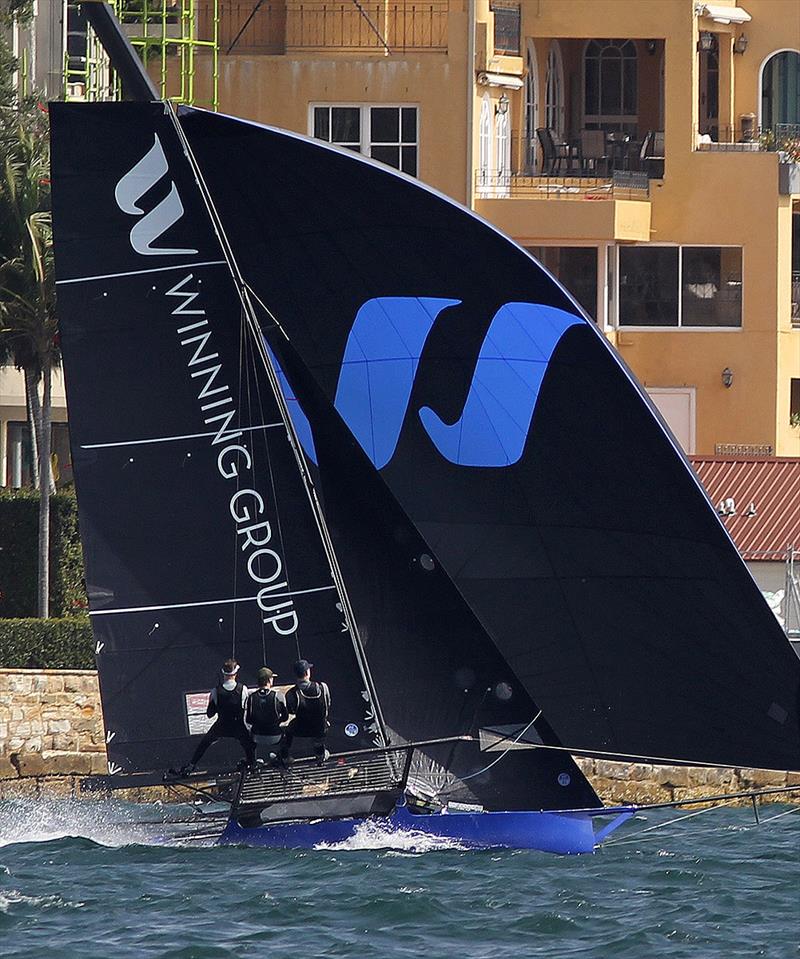 The brand new Winning Group had her first race on Sydney Harbour today photo copyright Frank Quealey taken at  and featuring the 18ft Skiff class