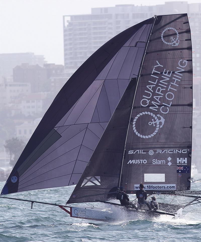 Yvette Heritage and her Quality Marine Clothing team down the second spinnaker run - photo © Frank Quealey