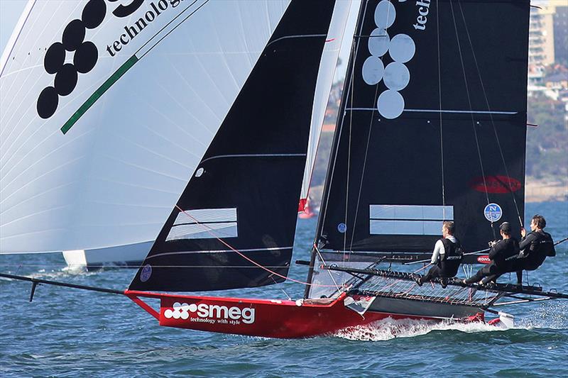 Smeg was another team to suffer from the mark rounding incident photo copyright Frank Quealey taken at Australian 18 Footers League and featuring the 18ft Skiff class