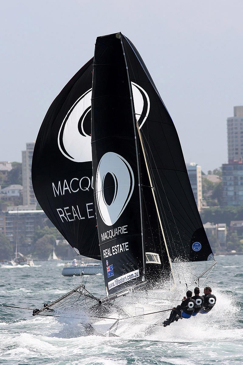 Micah Lane, 2006-2007 Australian champion in Macquarie Real Estate - JJ Giltinan Championship photo copyright Frank Quealey taken at Australian 18 Footers League and featuring the 18ft Skiff class