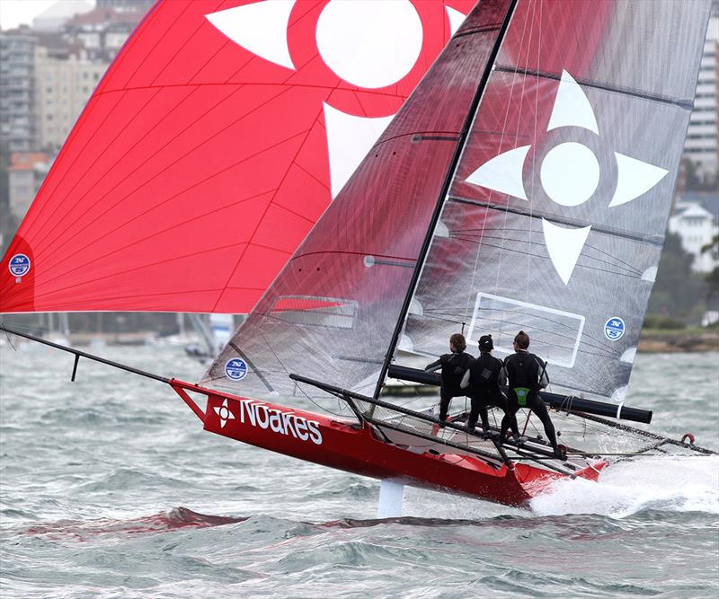 Noakesailing at speed down the centre of Sydney Harbour in a Nor'Easter - photo © Frank Quealey