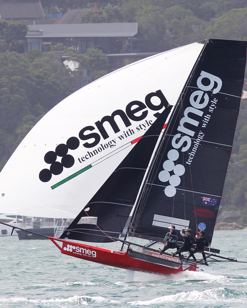 Smeg finished strongly to grab second place - 2019 18ft Skiff Spring Championship - photo © Frank Quealey