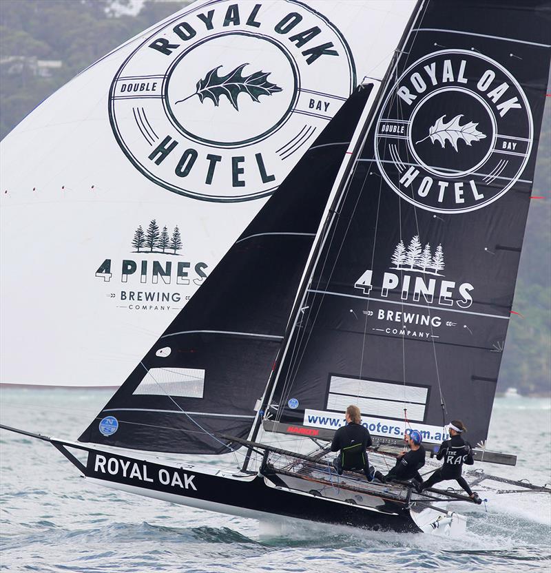 The Oak Double Bay-4 Pines on her way to victory - 2019 18ft Skiff Spring Championship - photo © Frank Quealey