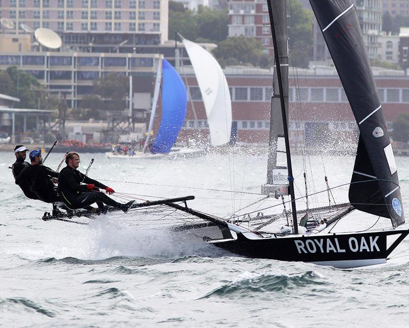 The Oak led the fleet - 2019 18ft Skiff Spring Championship photo copyright Frank Quealey taken at Australian 18 Footers League and featuring the 18ft Skiff class