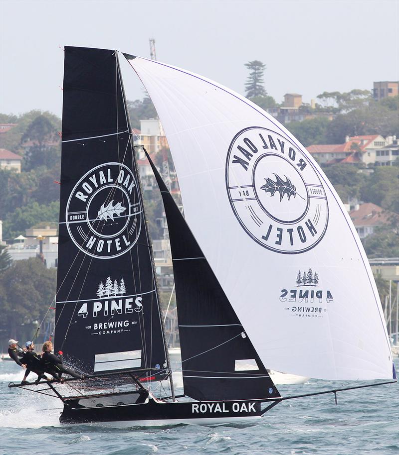 The Oak Double Bay-4 Pines continues to impress with another third placing in today's Race 3 of the NSW Championship photo copyright Frank Quealey taken at Australian 18 Footers League and featuring the 18ft Skiff class