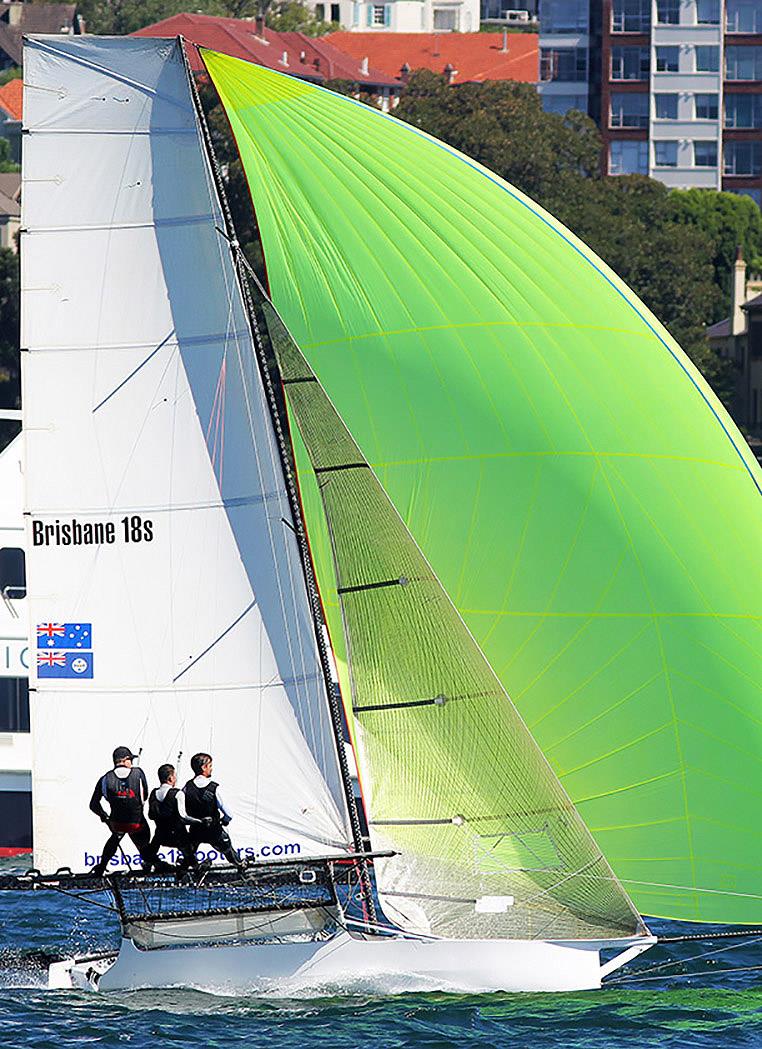 Dave Hayter at the 2019 JJ Giltinan Championship on Sydney Harbour photo copyright Frank Quealey taken at Australian 18 Footers League and featuring the 18ft Skiff class