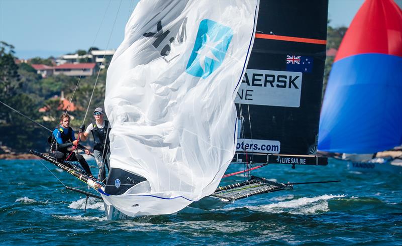 Maersk - Invitation Race - JJ Giltinan Trophy - March 13,2020 - Sydney Harbour photo copyright Michael Chittenden taken at Australian 18 Footers League and featuring the 18ft Skiff class