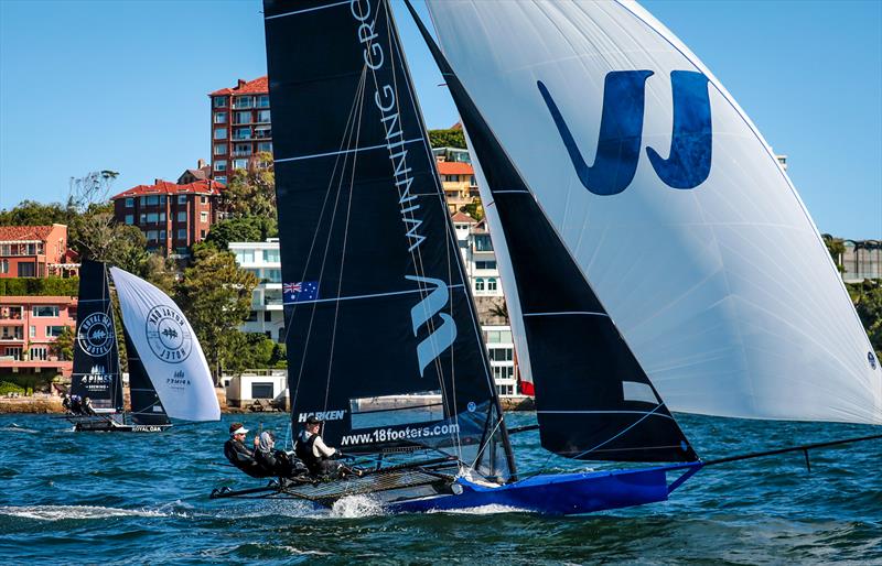 Winning Group - Invitation Race - JJ Giltinan Trophy - March 13,2020 - Sydney Harbour photo copyright Michael Chittenden taken at Australian 18 Footers League and featuring the 18ft Skiff class