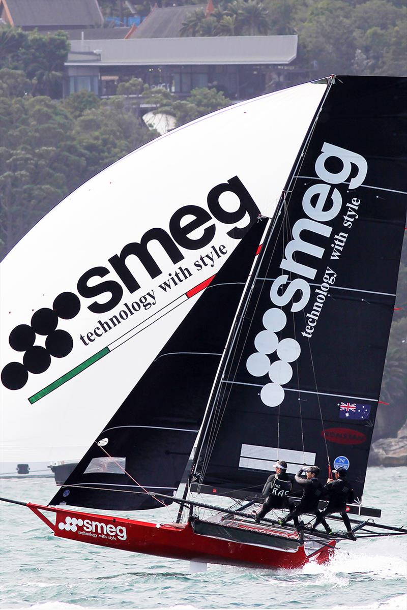Smeg photo copyright Frank Quealey taken at Australian 18 Footers League and featuring the 18ft Skiff class