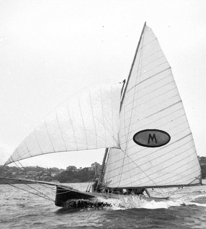 Myra Too in action at the 1951 Giltinan world Championship photo copyright Frank Quealey taken at Australian 18 Footers League and featuring the 18ft Skiff class