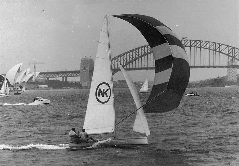 Nock and Kirby shows her paces on Sydney Harbour photo copyright Frank Quealey taken at Australian 18 Footers League and featuring the 18ft Skiff class