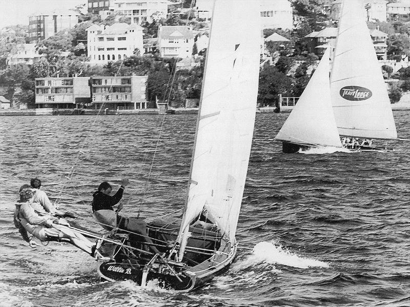 Willie B and Travelodge photo copyright Frank Quealey taken at Australian 18 Footers League and featuring the 18ft Skiff class