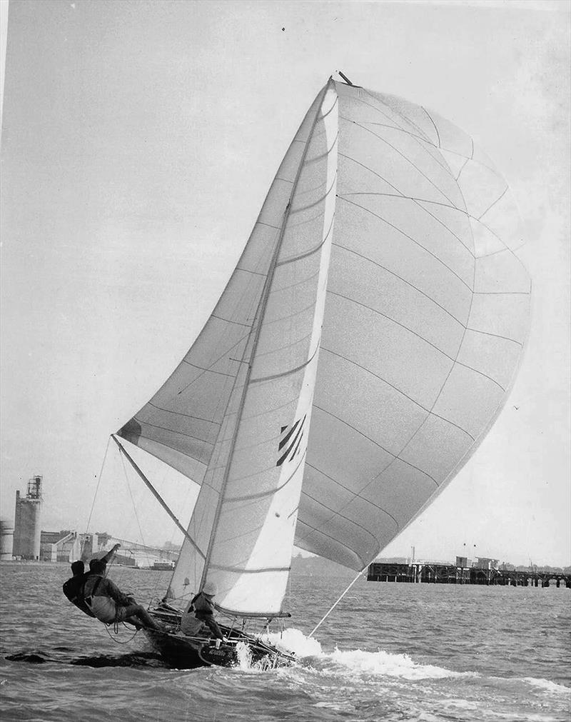 Willie B shows her style on the Brisbane River photo copyright Frank Quealey taken at Australian 18 Footers League and featuring the 18ft Skiff class
