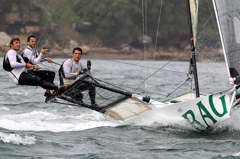 Jack and his 2013 JJ Giltinan team show the concentration and pressure of a tough race - photo © Frank Quealey