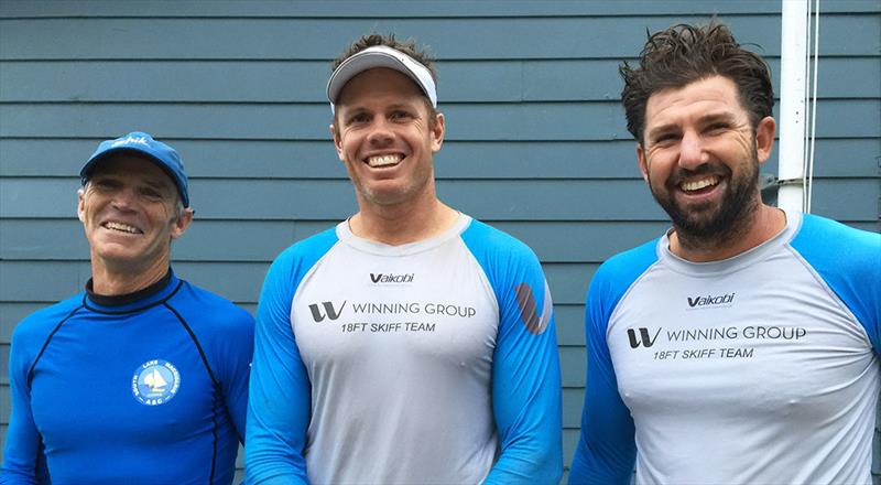 18ft Skiff Supercup: Winning Group team (l-r) Adam Beashel, Sam Newton, Seve Jarvin - photo © Jessica Crisp