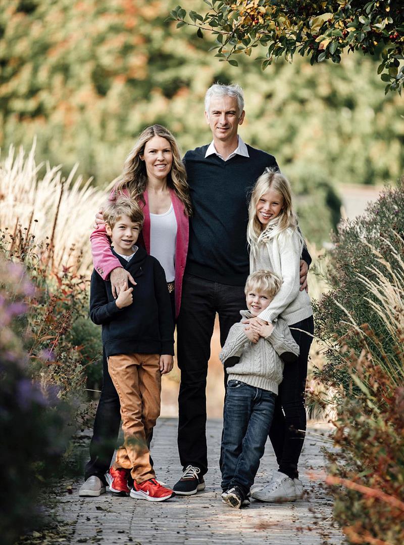 John Harris, his wife Alex, Charlotte (12), William (9) and Sam (5) - photo © Frank Quealey