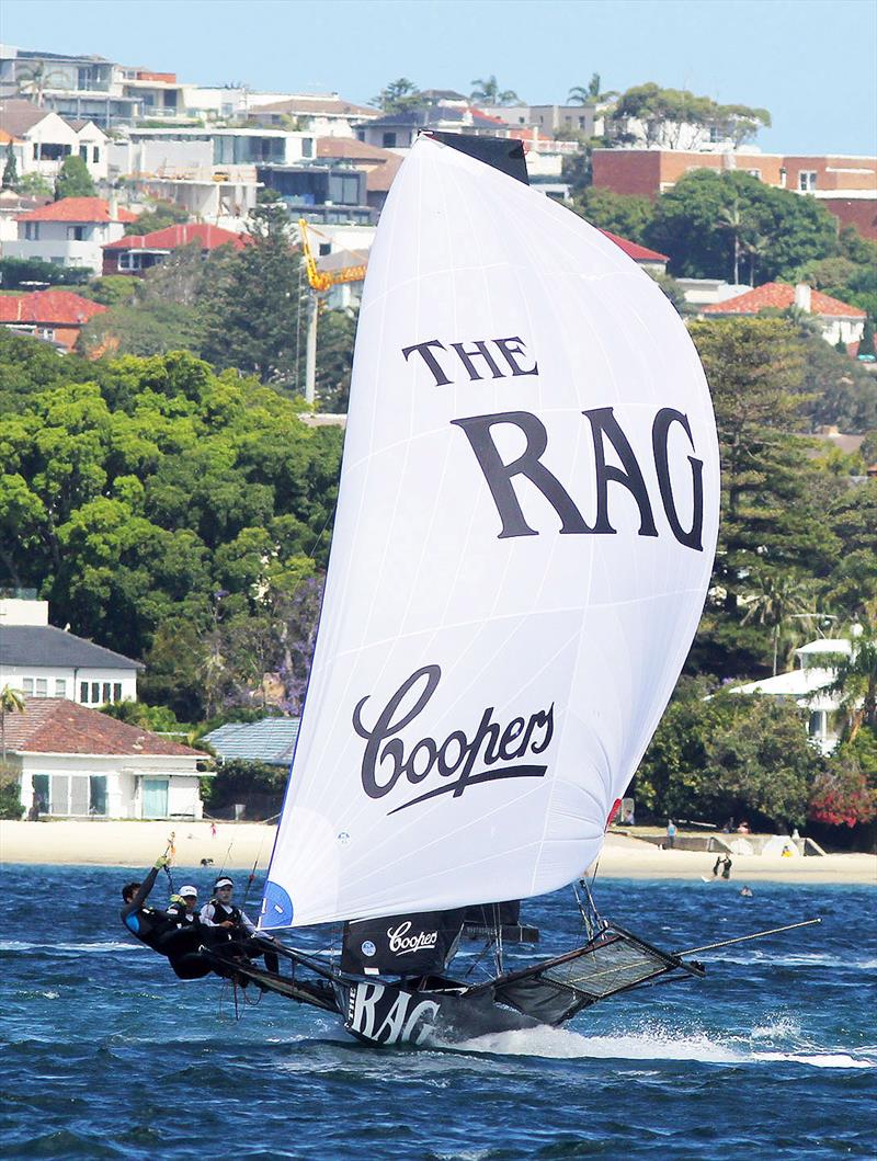 Rag and Famish Hotel led both races - 18ft Skiffs: Spring Championship photo copyright Frank Quealey taken at Australian 18 Footers League and featuring the 18ft Skiff class