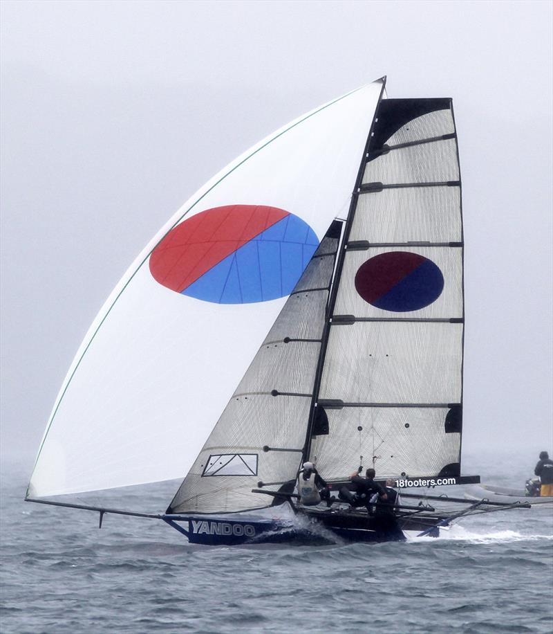 18ft Skiff NSW Championship Race 1: Another consistent performance for the new Yandoo skiff photo copyright Frank Quealey taken at Australian 18 Footers League and featuring the 18ft Skiff class