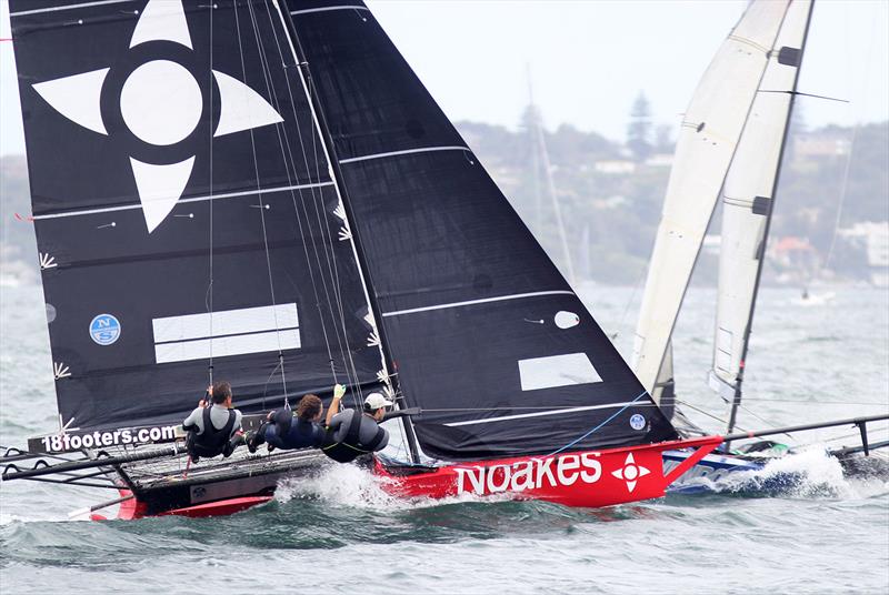 18ft Skiff NSW Championship Race 2: Noakesailing regains the lead near Clark Island - photo © Frank Quealey