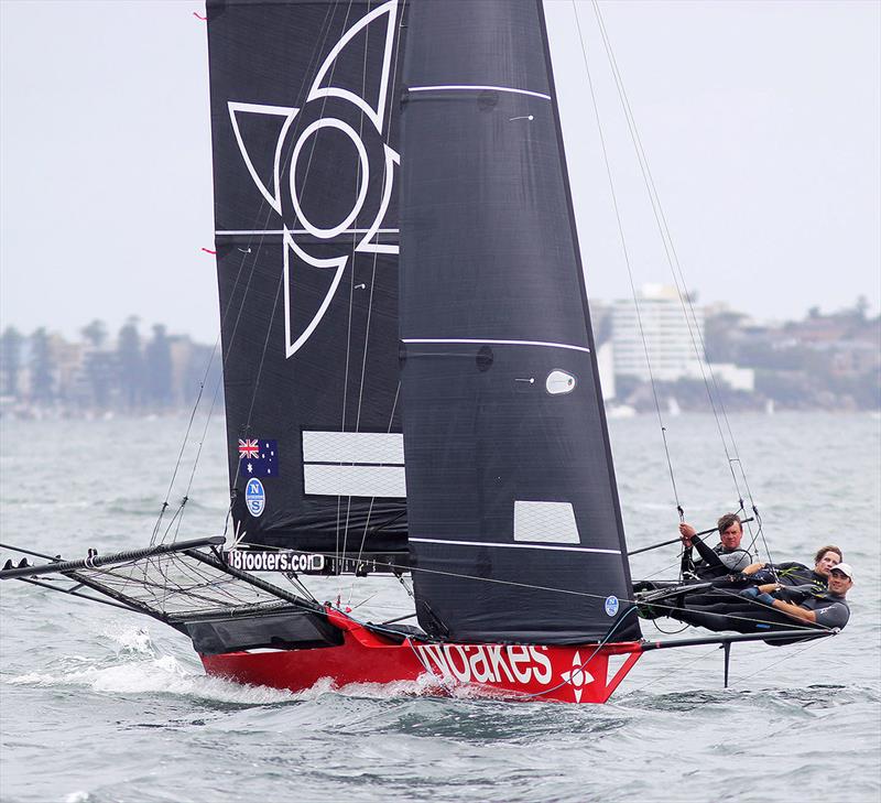 Noakesailing crew in the middle of the battle for second place - 18ft Skiff NSW Championship on Sydney Harbour - Race 3 - photo © Frank Quealey