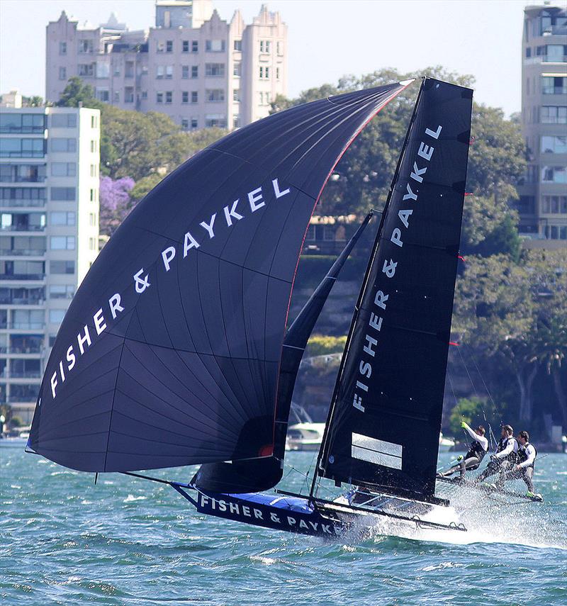 Fisher and Paykel holds fourth place going into the final three races - 2021-22 NSW 18ft Skiff Championship - photo © Frank Quealey