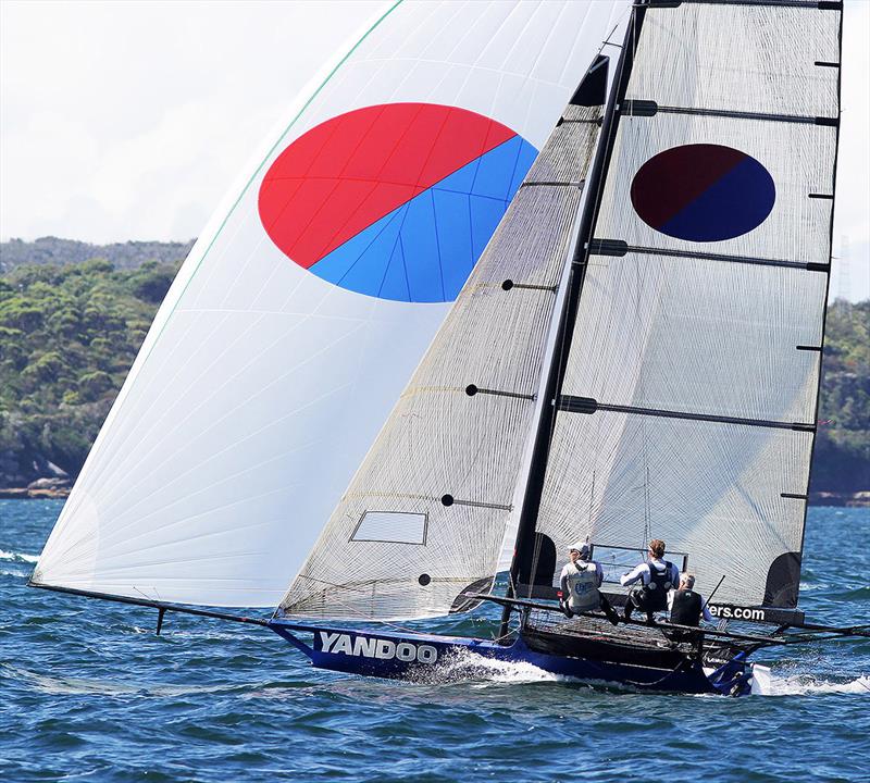 Series leader Yandoo in last Sunday's Race 7 of the 18ft Skiff NSW Championship - photo © Frank Quealey