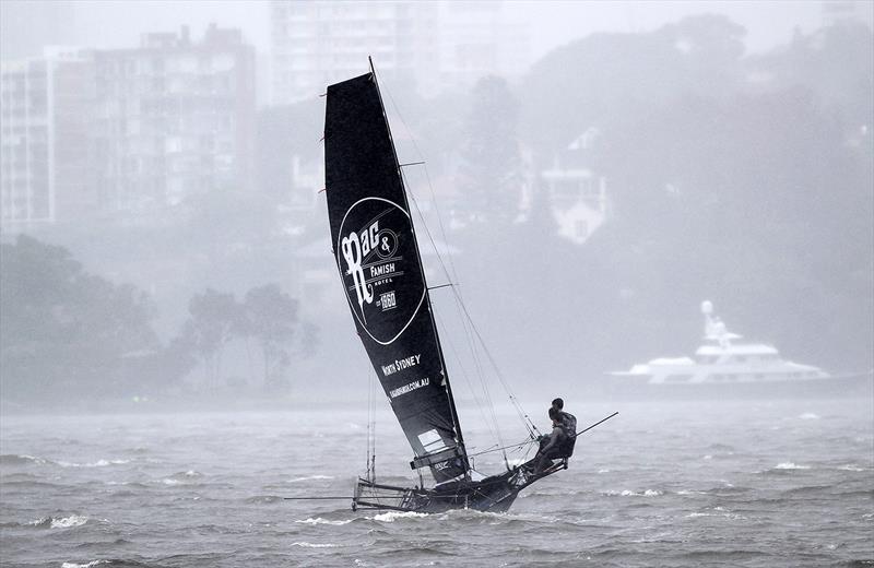 Racing cancelled on day 3 of the JJ Giltinan 18ft World Championships photo copyright Frank Quealey taken at Australian 18 Footers League and featuring the 18ft Skiff class