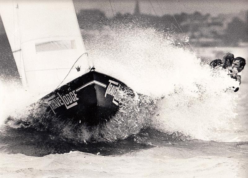 John's Travelodge in the 1977 World Championship with Mick Bannister and John Dean in the crew photo copyright Archive taken at Vaucluse Amateur 12ft Sailing Club and featuring the 18ft Skiff class