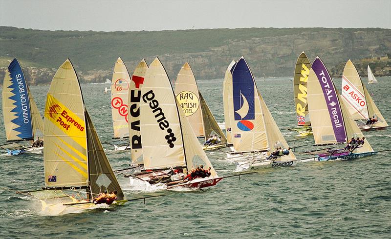 Race start during 2003 regatta - JJ Giltinan World Championship photo copyright Frank Quealey taken at Australian 18 Footers League and featuring the 18ft Skiff class