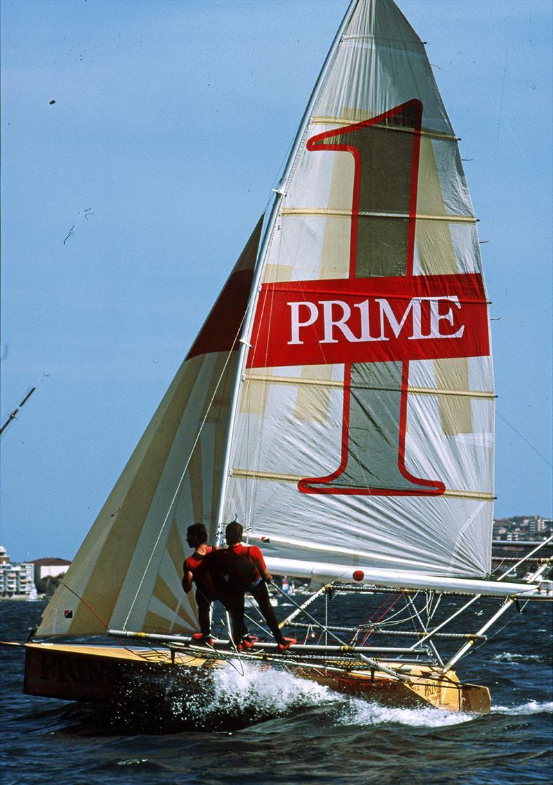 The third Prime Computer, 1984-85 photo copyright Bob Ross taken at Australian 18 Footers League and featuring the 18ft Skiff class