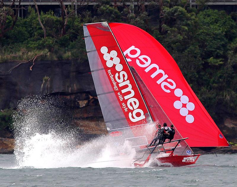 How fast can you go in a Sydney Harbour Southerly wind photo copyright Frank Quealey taken at Australian 18 Footers League and featuring the 18ft Skiff class