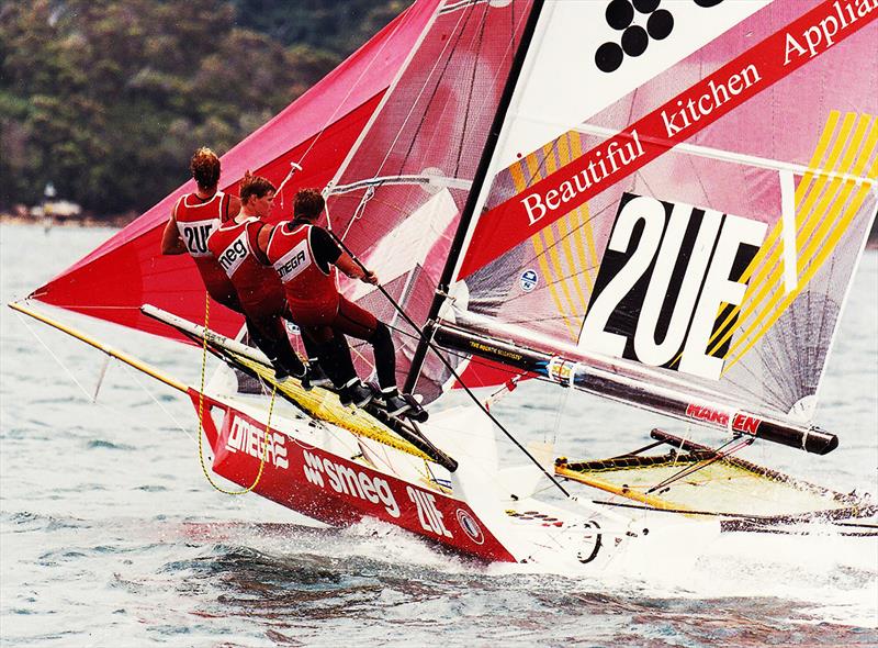 Trent and Trevor on Omega Smeg-2UE photo copyright Frank Quealey taken at Australian 18 Footers League and featuring the 18ft Skiff class