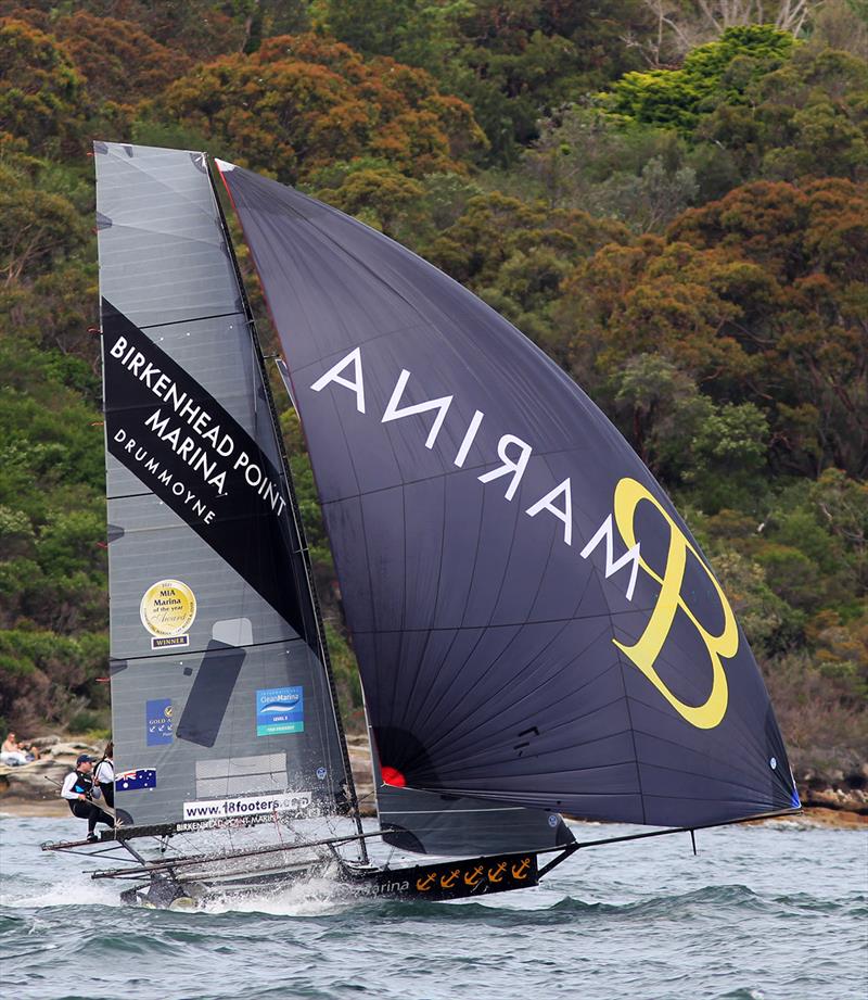 Birkenhead Point Marina won 18ft Skiff Spring Championship Race 3 - Mick Scully Memorial Trophy photo copyright Frank Quealey taken at Australian 18 Footers League and featuring the 18ft Skiff class