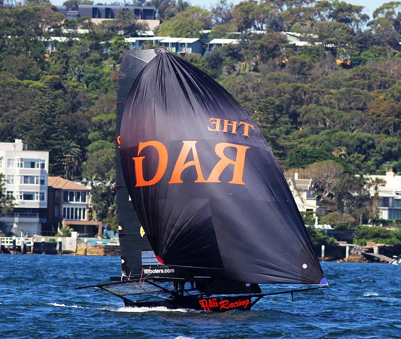 Rag and Famish Hotel led the fleet early last Sunday in a light NE breeze - photo © Frank Quealey