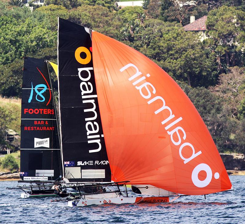 Fleet spinnaker action on the run in to Rose Bay - 2022-23 NSW Championship - photo © Frank Quealey