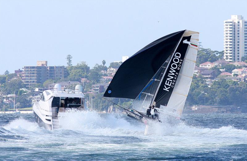 Random selection of image from Sydney Harbour photo copyright Frank Quealey taken at Australian 18 Footers League and featuring the 18ft Skiff class