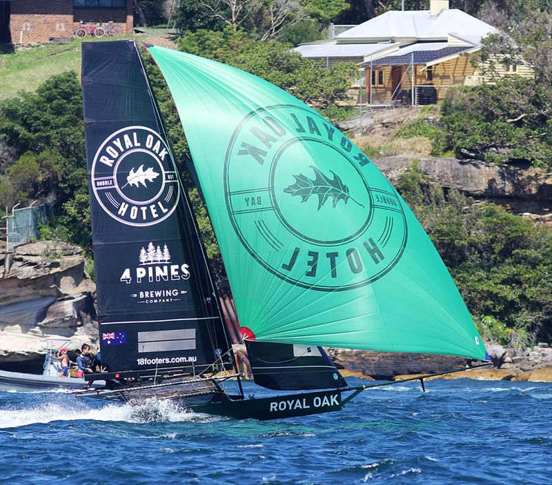 The Oak Double Bay-4 Pines leads the Season Point Score photo copyright Frank Quealey taken at Australian 18 Footers League and featuring the 18ft Skiff class