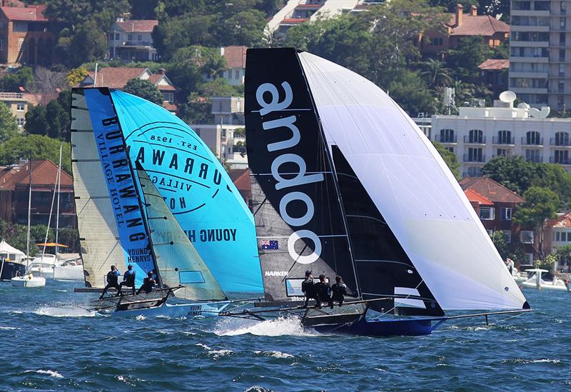 Spinnaker action between Shark and Clark islands last Sunday - photo © Frank Quealey