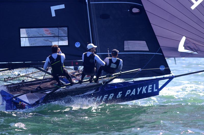 Fisher and Paykel photo copyright Frank Quealey taken at Australian 18 Footers League and featuring the 18ft Skiff class