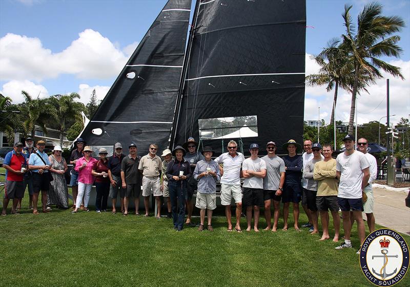 Celebrating Queensland's first new boat in 30 years photo copyright RQYS taken at Royal Queensland Yacht Squadron and featuring the 18ft Skiff class