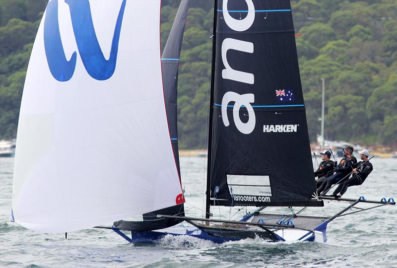 Series favourite Andoo finished sixth on 18ft Skiff 73rd JJ Giltinan Championship Day 1 photo copyright Frank Quealey taken at Australian 18 Footers League and featuring the 18ft Skiff class