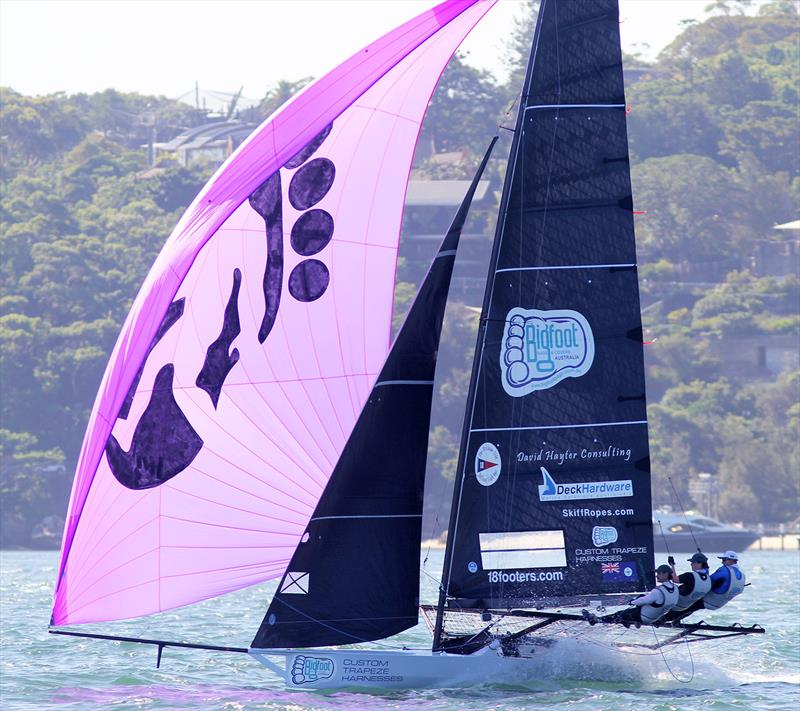 Queensland's Big Foot Bags and Covers on 18ft Skiff 73rd JJ Giltinan Championship Day 3 photo copyright Frank Quealey taken at Australian 18 Footers League and featuring the 18ft Skiff class