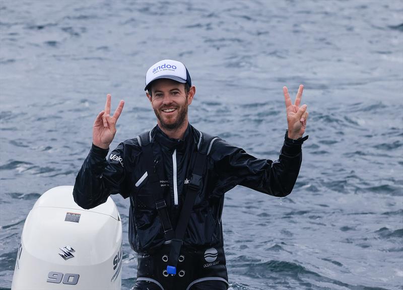 'V' for victory last Sunday photo copyright Michael Chittenden taken at Australian 18 Footers League and featuring the 18ft Skiff class