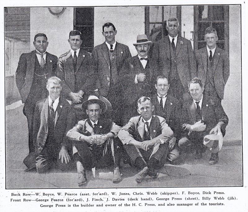 Chris Webb's 1924-25 Australian championship-winning H.C.Press II crew photo copyright Archive taken at Australian 18 Footers League and featuring the 18ft Skiff class