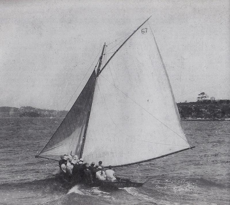24 footer Mantura, Chris Webb, won the first race at the Sydney Flying Squadron in October 1891 - photo © John Stanley Collection