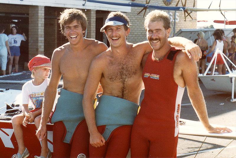 Trevor, Adam South and Phil Barnett won two World Championships on Chesty Bonds skiffs photo copyright Frank Quealey taken at Australian 18 Footers League and featuring the 18ft Skiff class