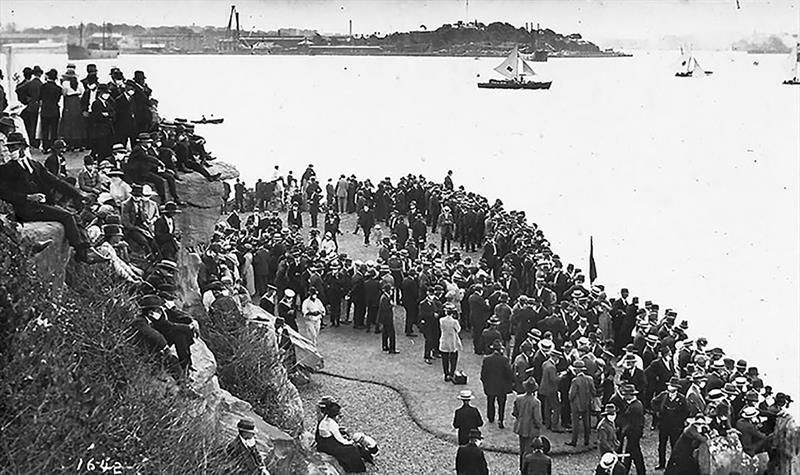 Clark Island was Mark Foy's 'grandstand' for his 18 Footer races on Sydney Harbour - photo © Archive