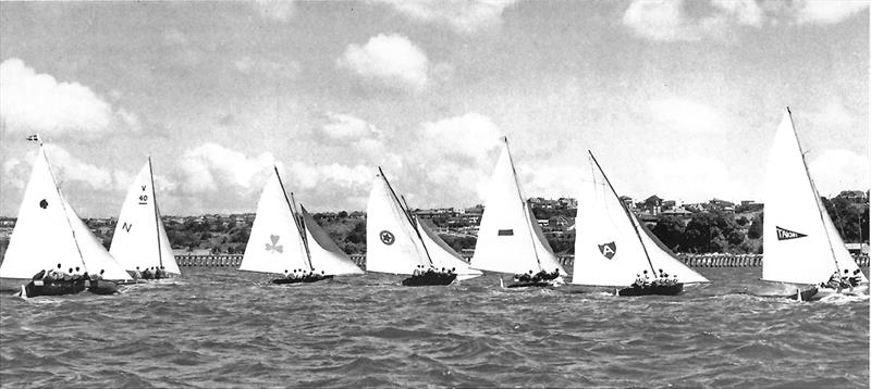 Alruth at the 1950 worlds in Auckland  photo copyright Archive taken at Australian 18 Footers League and featuring the 18ft Skiff class