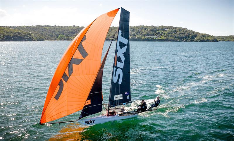 The new Sixt skiff in action during Race 1 - 2023-24 Spring Championship - photo © SailMedia