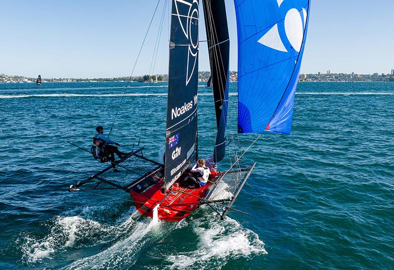 Noakes in four-handed action earlier in the season - photo © SailMedia